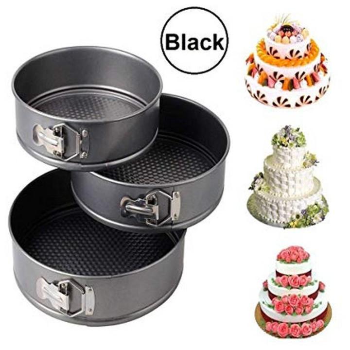 3 Pcs Shape Cake Mould – Non-Stick Springform Cake Pan Set (Small, Medium, Large)