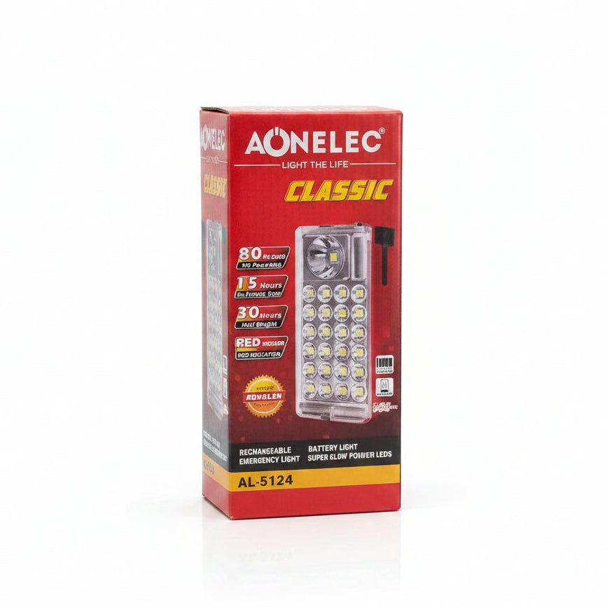 AONELEC Classic Rechargeable Emergency Light – Spot, Strong & Soft Modes