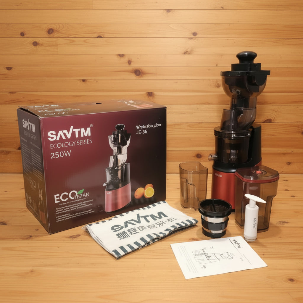 SAVTM Ecology Series Whole Slow Juicer JE-35 250W – ECO Tritan | Cold Press Juicer