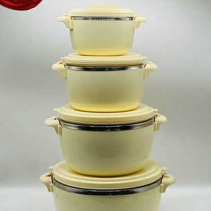 Premium 4-Piece Insulated Casserole Set – Hot Pot Food Server with Locking Lids