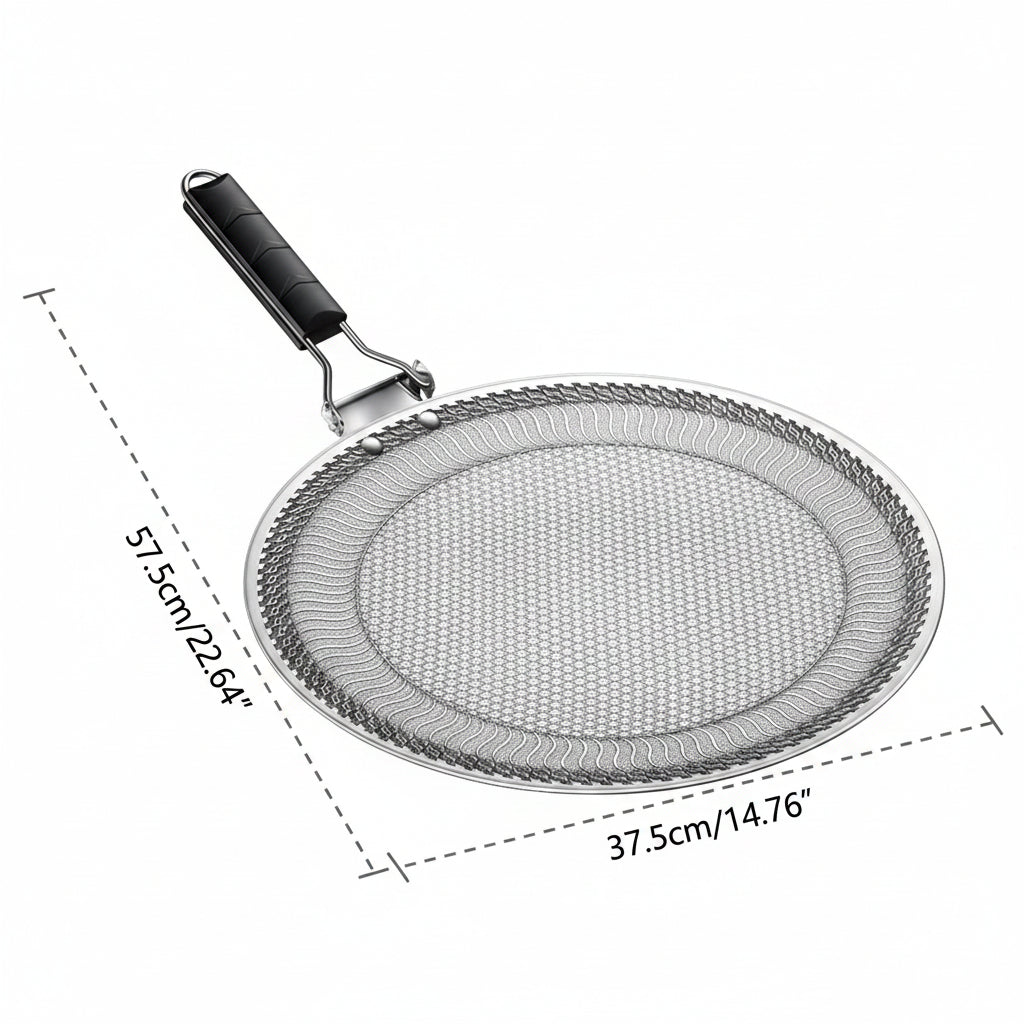 Premium Stainless Steel Non-Stick Honeycomb Tawa [ 38 CM ] – Foldable Handle Flat Pan for Roti, Dosa & Chapatis