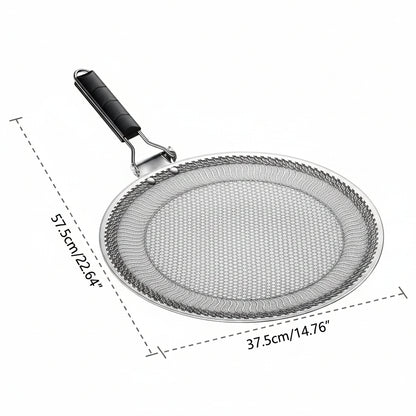 Premium Stainless Steel Non-Stick Honeycomb Tawa [ 38 CM ] – Foldable Handle Flat Pan for Roti, Dosa & Chapatis