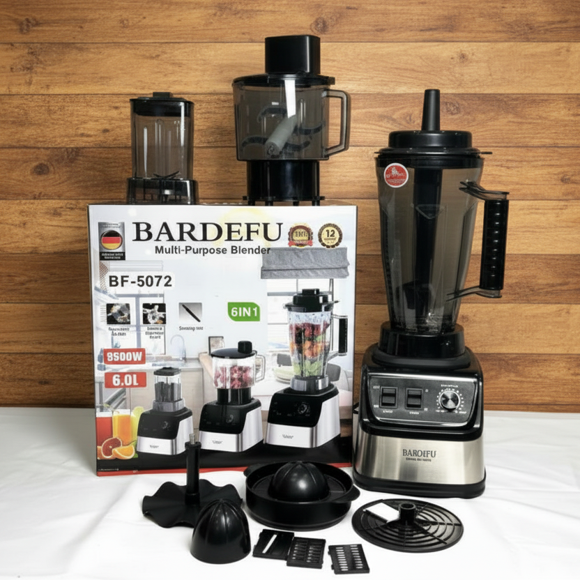 Bardefu 6-in-1 Multi-Purpose Juicer & Blender Combo | 9500W, 3.0L Capacity   [ MODEL BF 5072 ]