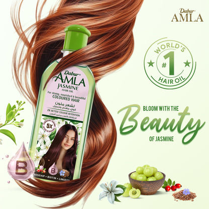 Dabur Amla Jasmine Hair Oil 300ml | For Strong, Nourished & Beautiful Shining Colored Hair