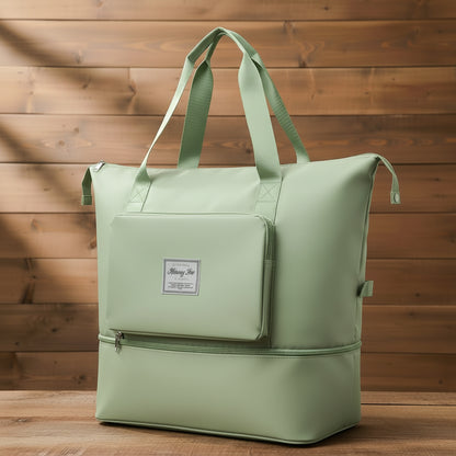 Fashion Expandable Travel Tote Bag - lite green