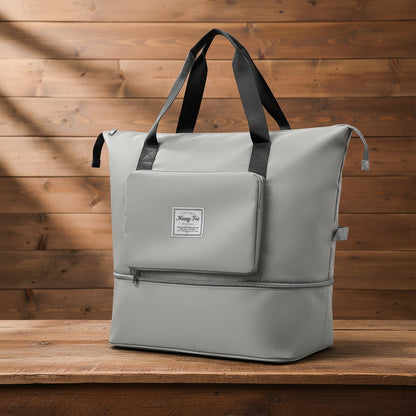 Fashion Expandable Travel Tote Bag - Gray
