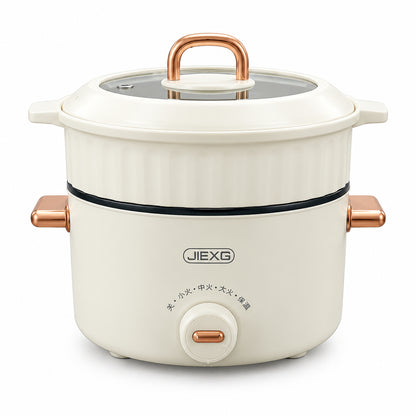 JIEXG Electric Multi-Function Hot Pot with Steamer YG-120B