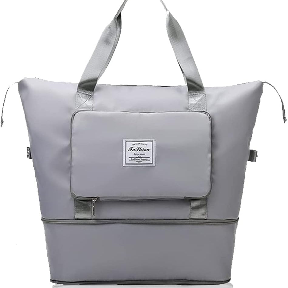 Fashion Expandable Travel Tote Bag - Gray
