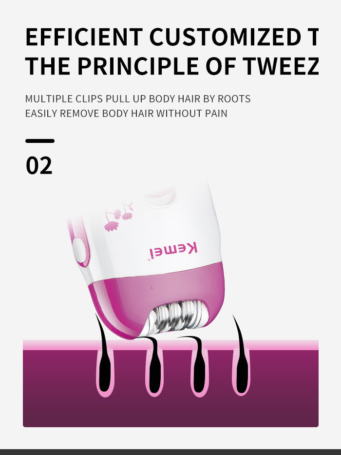 Kemie  km-6203  Rechargeable Epilator Hair removal machine for Ladies