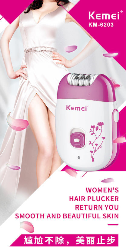 Kemie  km-6203  Rechargeable Epilator Hair removal machine for Ladies