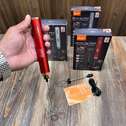 Raf rechargeable 2 in 1 coffee beater metal.