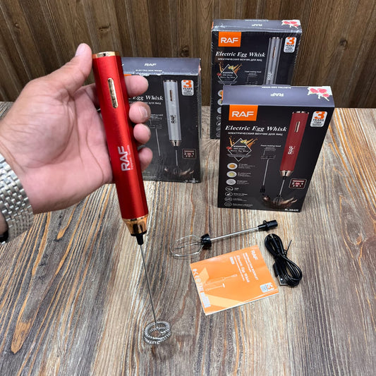 Raf rechargeable 2 in 1 coffee beater metal.