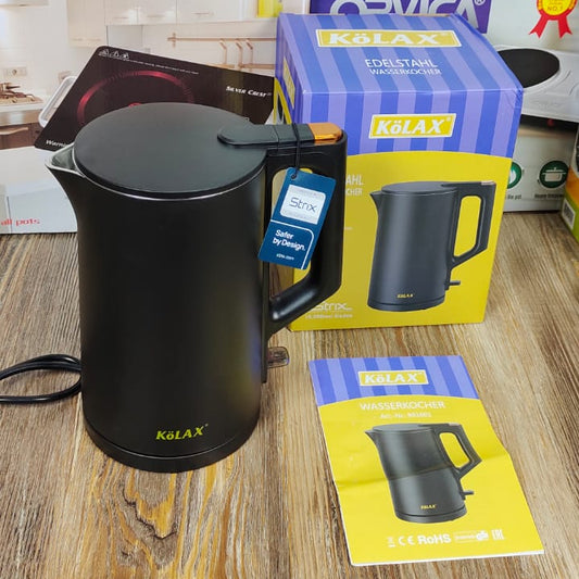 Kolax 1500Watt 1.7LCapacity Electric Kettle Stainless Steel Double Wall Kettle