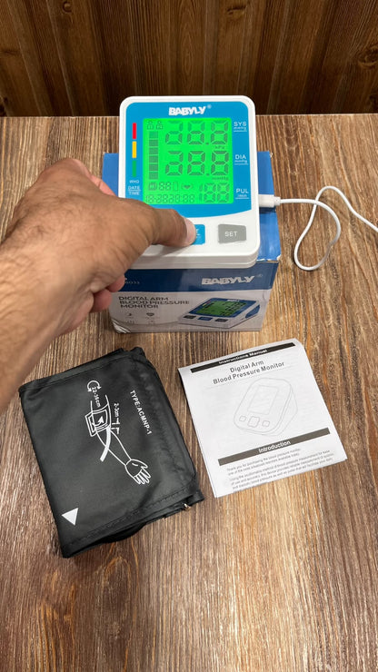BABYLY Blood Pressure Monitor Upper Arm Automatic Digital BP Monitor Large Cuff, BP apparatus
