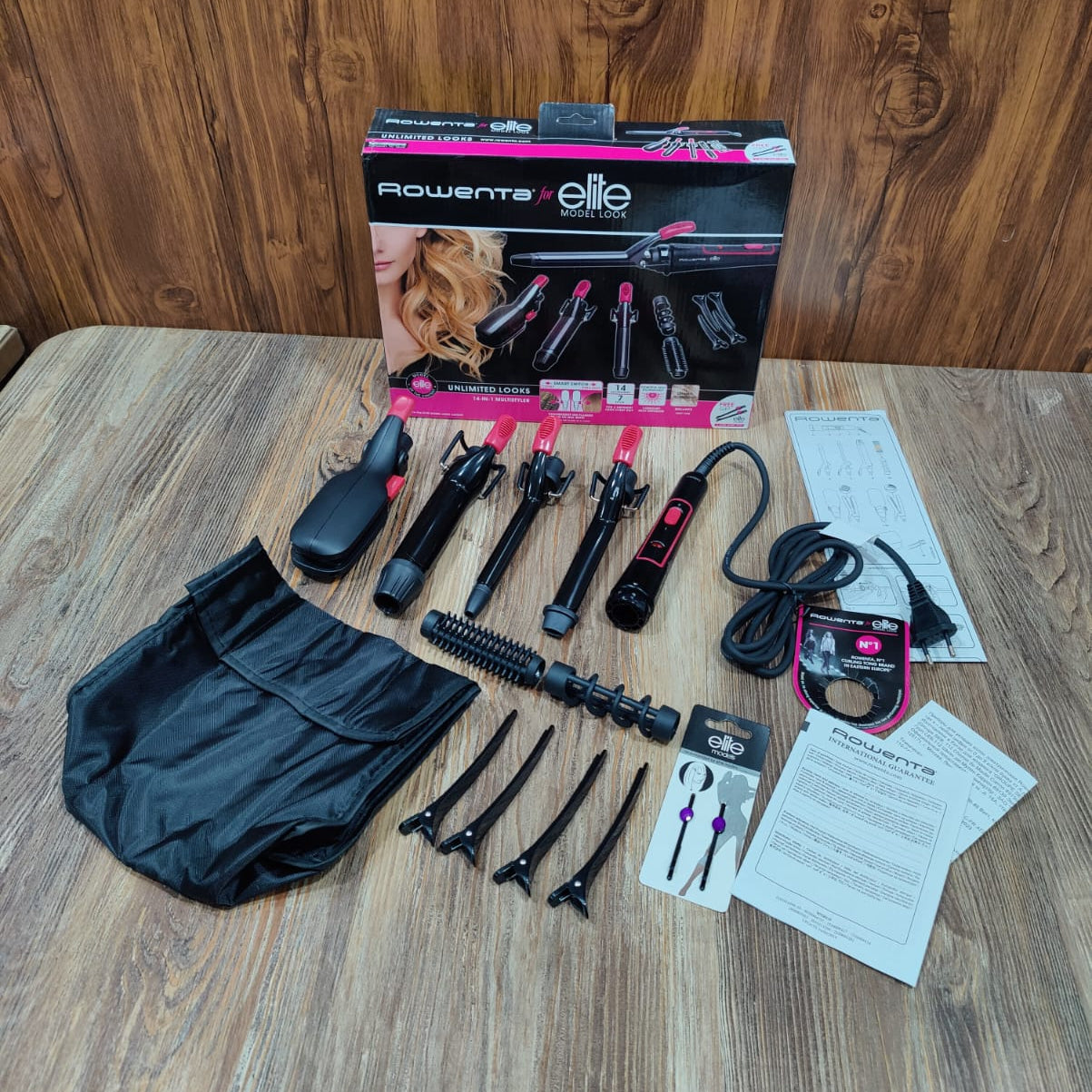 Rowenta hair straightener set   14 in 1