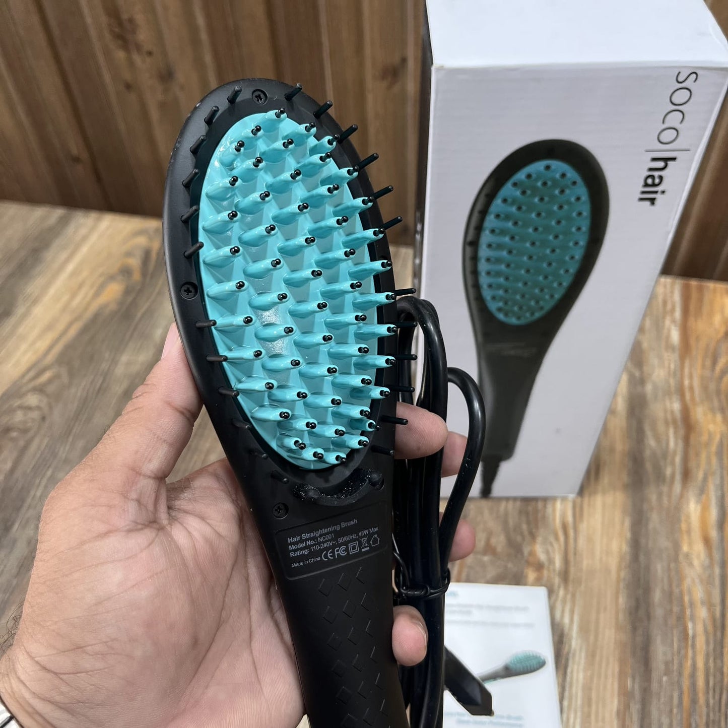 SOCO Hair Digital Hair Straightener Brush Nano ceramic