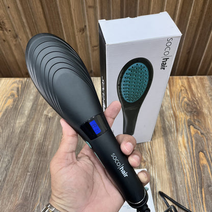 SOCO Hair Digital Hair Straightener Brush Nano ceramic
