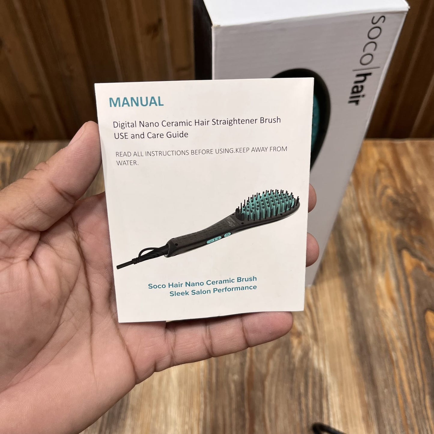 SOCO Hair Digital Hair Straightener Brush Nano ceramic