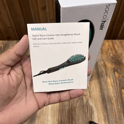 SOCO Hair Digital Hair Straightener Brush Nano ceramic