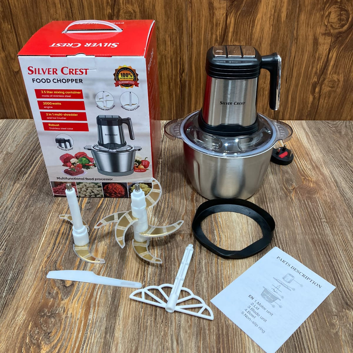 Silver Crest Meat Chopper 3.5L Double Blades