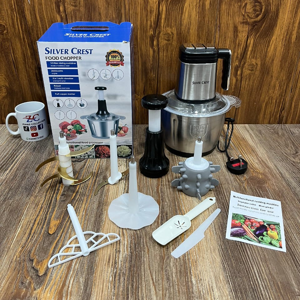 Silver Crest 8 in 1 Electric and Manual  Food Copper 3.5L