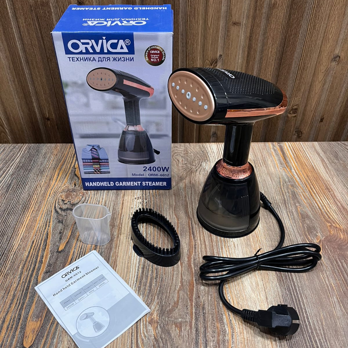 ORVICA Black and Gold | ORM-6012 | handheld garment steamer