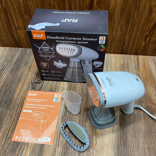 RAF Electric Handheld Garment Steamer  | 1100W, 240ml Detachable water tank, Surging steam, Hanging ironing 2 in 1, Easy operation.
