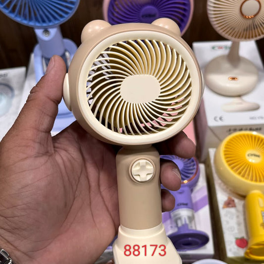 Portable handheld USB rechargeable fan with a cute bear ear design