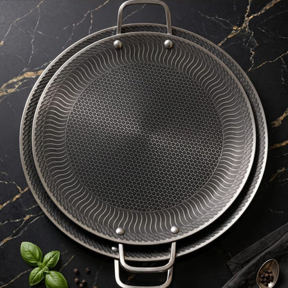 34 cm stainless steel honeycomb laser coating tawa.