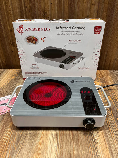 Ancher Plus 2200W Portable Single Burner Infrared Cooker with Micro Crystal Glass