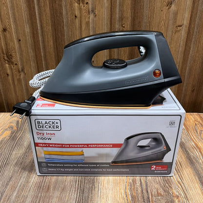 Black+Decker Dry Iron 1100W – Heavy Weight Non-Stick Soleplate