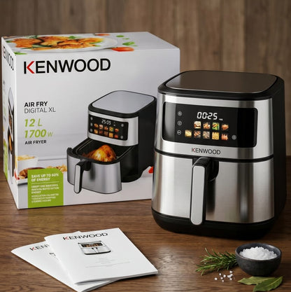 Kenwood Digital Air Fryer with a 12-liter capacity and a 1700-watt power rating