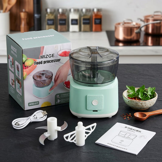 RECHARGEABLE MINI FOOD PROCESSOR & CHOPPER (MIZGE MGE-017)