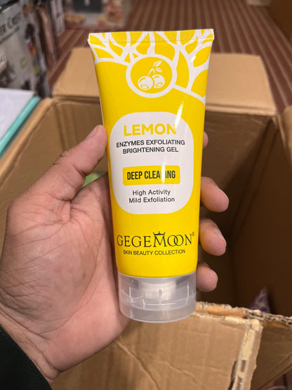 Gegemoon Lemon Enzymes Exfoliating Brightening Gel Deepcleaning Gentle Face Scrub for Glowing Skin