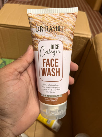 Dr. Rashel Rice Collagen Face Wash (150ml) — Brightening & Purifying Cleanser