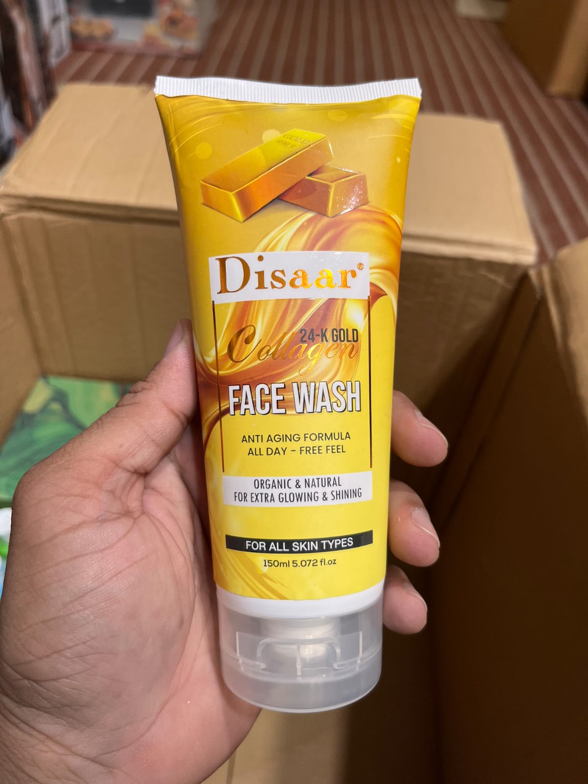Disaar 24K Gold Collagen Face Wash | Brightening & Anti-Aging Cleanser for All Skin Types