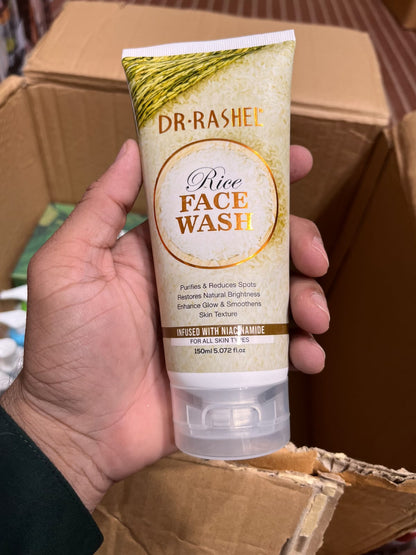 Dr. Rashel Rice Face Wash 150ml – Brightening Cleanser with Niacinamide for All Skin Types