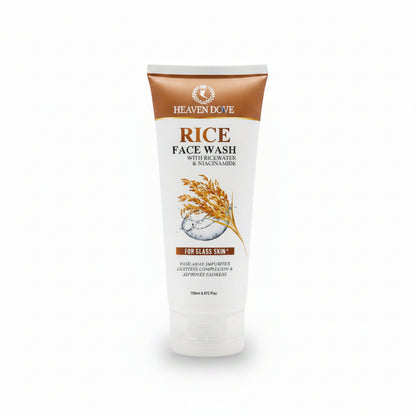 Heaven Dove Rice Face Wash 150ml - With Rice Water & Niacinamide For Glass Skin & Brightening