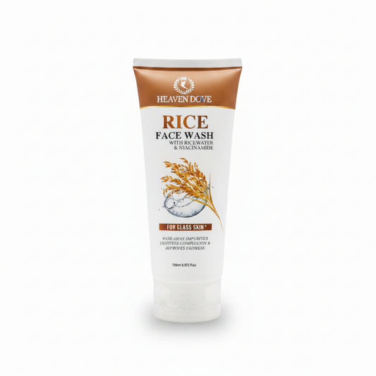 Heaven Dove Rice Face Wash 150ml - With Rice Water & Niacinamide For Glass Skin & Brightening