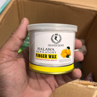Heaven Dove Lemon Halawa Depilatory Finger Wax for Hair Removal - 170g