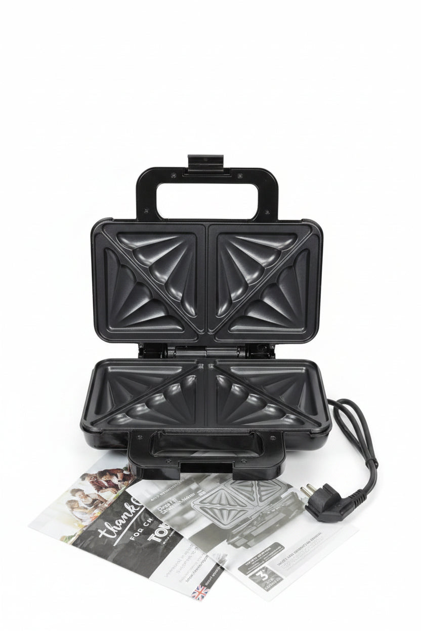 Tower T27031 Deep Filled Sandwich Maker – 900W Stainless Steel Toastie Maker with Non-Stick Plates