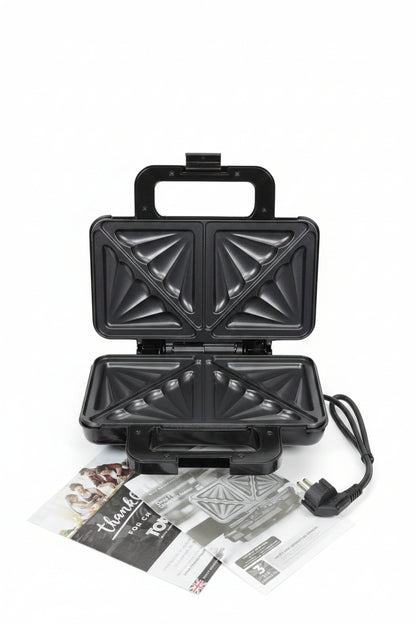 Tower T27031 Deep Filled Sandwich Maker – 900W Stainless Steel Toastie Maker with Non-Stick Plates