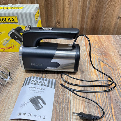 KöLAX Stainless Steel Hand Blender Mixer Machine with 4 Beaters & Dough Hooks (5-Speed Control)
