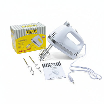 KöLAX 5-Speed Electric Hand Mixer with Beaters & Dough Hooks