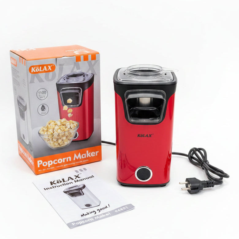 Kölax 1100W Hot Air Popcorn Maker Machine – Red, Model 94401 (New in Box)