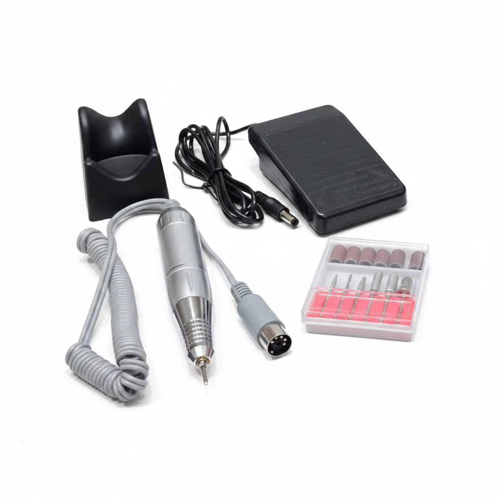 Professional 45000 RPM Electric Nail File Drill Machine – High Speed Manicure Pedicure Kit with Foot Pedal Control for Acrylics, Gels, and Extension Removal