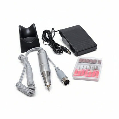 Professional 45000 RPM Electric Nail File Drill Machine – High Speed Manicure Pedicure Kit with Foot Pedal Control for Acrylics, Gels, and Extension Removal