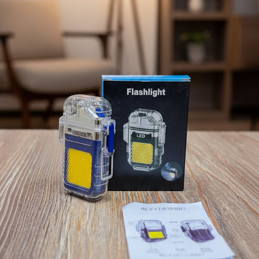 2 in1 Waterproof Plasma Lighter & Rechargeable LED Flashlight