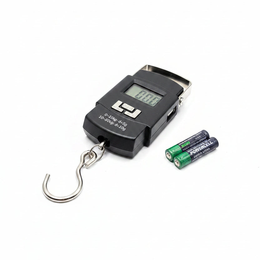 Portable Electronic Scale, 50kg Digital Hanging Luggage Scale with Backlit LCD Display