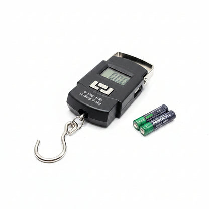 Portable Electronic Scale, 50kg Digital Hanging Luggage Scale with Backlit LCD Display